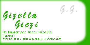 gizella giczi business card